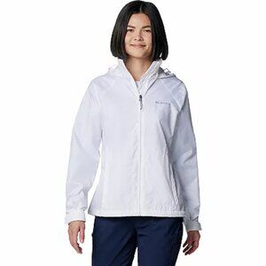 Columbia Omni-Tech Sportswear Jacket White Rain Jacket / Windbreaker Size S